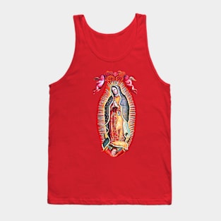 Our Lady of Guadalupe Mexican Virgin Mary Mexico Angels Tilma 2004 Tank Top